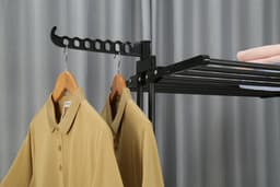Kleding droogrek – Inklapbaar & Verstelbaar Wasrek met Wieltjes – Groot Droogoppervlak – Binnen & Buiten - Droogtoren. — thumbnail 4