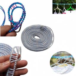 3-Pack Intrekbare Waslijn 8 Meter - Winddicht en Antislip voor Binnen en Buiten — thumbnail 2