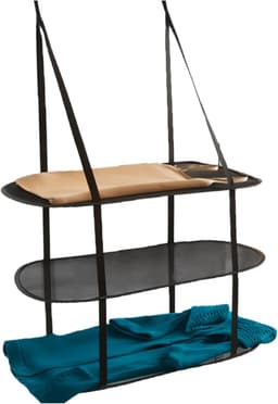 Deur Droogrek - Kledinghanger Organizer - Ruimte Besparen - 3 Etages Verstelbaar - 67x46x88 cm - Zwart — thumbnail 1