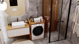 Wasmachine Ombouw - Opbouwmeubel Kast - Meubel Rek - Huishoudelijk — thumbnail 2