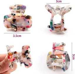 6x Kleine Antislip Haarclips voor Medium en Dun Haar - Pijnboom Klem — thumbnail 3