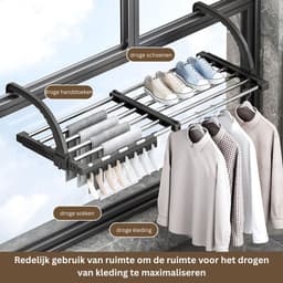 Wasrek Hangend Trapgat - Voor Radiator - Droogrek Ophangbaar — thumbnail 3