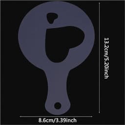 Koffie Decoratie Stencils Set - 16 stuks - Wit - Kunststof — thumbnail 2