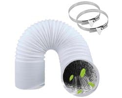 Flexibele Afvoerslang 150mm 3m PVC met Slangklemmen en Tape voor Airconditioning en Wasdrogers