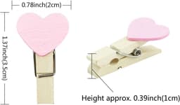 Roze Hart Wasknijpers Mini Houten Clips voor Decoratie en Fotografie — thumbnail 3