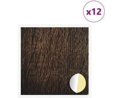 vidaXL - Zelfklevende - schroefcover - 12 - pcs - Bruin - Eiken - Ø - 20 - x - 0,5 - mm