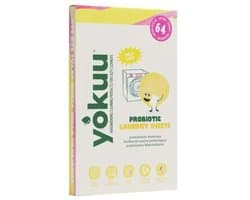 YOKUU Probiotische Wasstrips - 64 Wasbeurten - Wasdraad Frisse Geur - Reis Wasmiddel - Ultra Geconcentreerd en Voorgedoseerd - Ecologisch Wasproduct