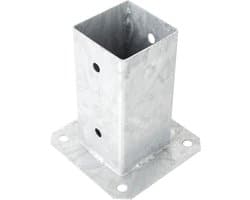 Vierkante Ankerbeugel voor Palen - 80 x 80mm, Gegalvaniseerd Staal, Roestvrij - Ideaal voor Concreet, Hekken, Overkappingen en Schuren - 1 Stuk — afbeelding 1