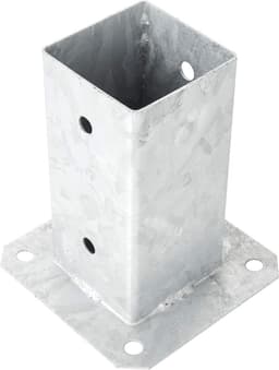 Vierkante Ankerbeugel voor Palen - 80 x 80mm, Gegalvaniseerd Staal, Roestvrij - Ideaal voor Concreet, Hekken, Overkappingen en Schuren - 1 Stuk — thumbnail 1