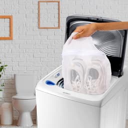 Schoenen Waszak - 39 x 19 cm - Schoen Waszak Wasmachine -Sneakers Waszak voor Wasgoed - Herbruikbare - 360° Uitgebreide Reiniging - Netje Anti-Vervorming - Wasnet Voor Schoenen - Met verstelbare band - Droogzakken - voor de meeste wasdrogerdeuren — thumbnail 3