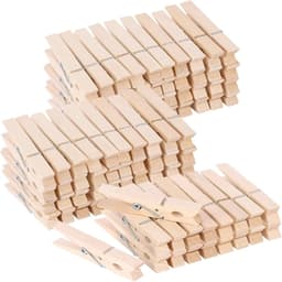 80 Grote Houten Waslijnklemmen - Stevig en Natuurlijk voor Wassen en Knutselen — thumbnail 1