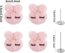 Set van 8 roze dekbedclips in cartoonvorm, antislip clips voor het vastzetten van dekbedden en lakens. — thumbnail 2