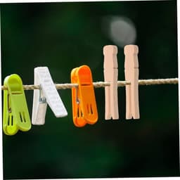 Houten Wasknijpers - Kledingklemmen - Kleding Drogen - Beschermend Rond Ontwerp - 6.5cm Lengte - Lichtbruin — thumbnail 4
