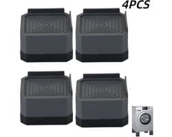 4 stuks-Verhogingspads - Wasmachinepootjes - Meubelverhogers - Schokabsorberende pads - Vochtbestendige pads - Geschikt voor bureaus, banken en wasmachines - Grijs - 8,5*8,5*4 cm