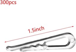 300 stuks - transparante - plastic krokodillenklemmen - 38 mm - voor het bevestigen van shirts - U-vormige plastic wasknijpers - voor stropdassen/ sokken — thumbnail 4