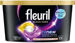 6 x Fleuril - Wasmiddel - Renew Black Caps - Zwarte Was - 15 wasbeurten - Wasmiddel Capsules - Zwarte Was - Wasverzachter - Kleurherstel - Wasmiddel Voor Donkere Kleding — thumbnail 2