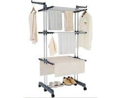 Betaalbare Goederen® Droogrek - Opvouwbaar rek - Vloerstaande kapstok - Boomtak - wasrek - Kledingrek - Hanger - Opbergplank — afbeelding 1