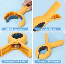 Grote wasknijpers - 8-pack handdoekklemmen - Geschikt voor zonnebedden, zwembaden en cruiseschepen — thumbnail 3