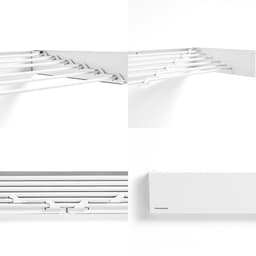 Wanddroogrek - Inklapbaar - Wasrek Hangend - Droogrek Muur - Wasrek Uitschuifbaar - Roestbestendig - Voor binnen en buiten - extra strak design — thumbnail 3