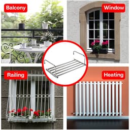 Uitschuifbaar Droogrek - RVS - Hangmodel - Voor balkon, radiator & muur - Binnen & Buiten - 42-66 cm — thumbnail 4