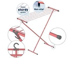 Compacte Wasdroger met Opberghaken – Ruimtebesparend en Stabiliteit – 5,5 m Droogoppervlak