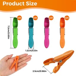 Ibenzoa® Set van 96 en kleurrijke wasknijpers met sterke grip voor dagelijks gebruik — thumbnail 2