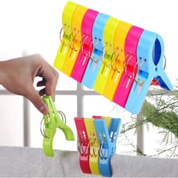 EXCITAT Wasknijpers - Handdoekklemmen - Strandhanddoekklemmen - Badhanddoekklemmen - Winddichte clips - Geschikt voor wasgoed, strandlakens, badlakens en meer - 8 pack — thumbnail 4