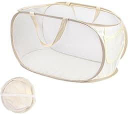 QTTVBTNA -Opvouwbare Pop-up Wasmand met Handvatten – Ademend Mesh Ontwerp – Lichtgewicht & Draagbaar – Ideaal voor Slaapkamer, Badkamer, Studenten, Camping & Reizen — thumbnail 1