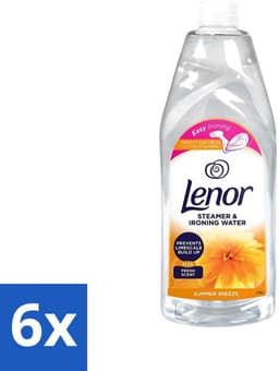 6 x Lenor Strijkwater Summer Breeze 1 liter - Strijkwater Summer Breeze - Zomerse Geur - Textielverfrisser - Wasgoed Geur - Kleding Verzorgen — thumbnail 1