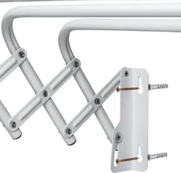 KADAX Inklapbaar wasrek voor wasruimte, ruimtebesparende wasdroger van metaal, uittrekbare accordeonwand, kleerhanger voor binnenshuis (60 cm) — thumbnail 3