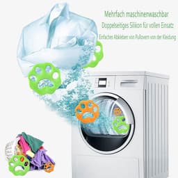 Allecto Plus - Dierenhaarvanger pluis pluis wasbal voor wasmachine - hondenharen verwijderaar - verpakking van 4 stuks — thumbnail 4