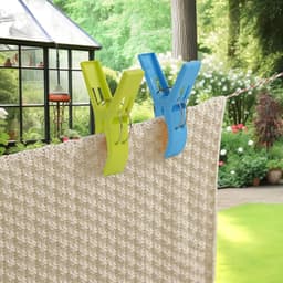 Allecto Plus - Grote Wasnijpers Set van 12 stuks in 4 kleuren - Winddichte Klemmen voor Kleding en Handdoeken - 12 cm Lengte — thumbnail 3