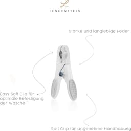 48 kunststof wasknijpers met zachte grip, sterke veer en pastelkleuren — thumbnail 3