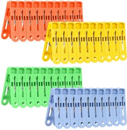 Ibenzoa® Set van 120 kleurrijke kunststof wasknijpers zonder afdruk voor veelzijdig gebruik — thumbnail 1