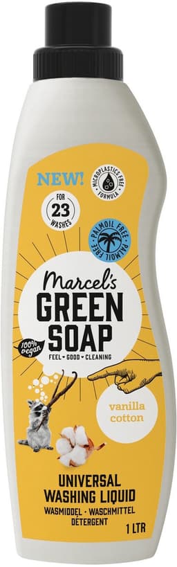 Marcel's Green Soap Wasmiddel Katoen & Vanille 23 Wasbeurten - 1 liter — thumbnail 1