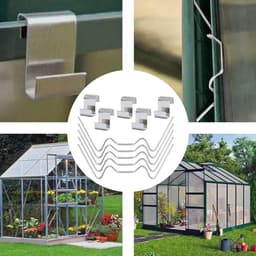 Allecto Plus - 50 stuks Glasklemmen voor Kassen - Z en W Klemmen voor Tuinkassen - Lente Klemmen - Glazen Kas Clips - Raamklemmen voor Kassen - Kas Bevestigingsclips — thumbnail 3