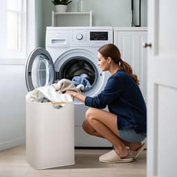 Wasmand - Waterdichte wasmand - Grote opvouwbare wasmand - Met versterkte houten handgrepen - Wasmand - Opbergmand voor vuile was - Geschikt voor wasgoed, badkamer - 40*30*60cm - Beige — thumbnail 3