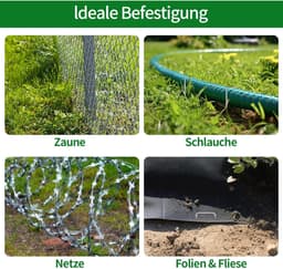 Allecto Premium - Grondankers | Tuinharingen | Verzinkt | Grondhaken | U-spatnagels | Hekklemmen | Grondnagels | Tuinvlies | Worteldoek | Camping | Tuinnetten | Haringen - 50 stuks. — thumbnail 5