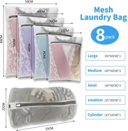 Ibenzoa® Hoogwaardige Waszakken Set Met Ritssluiting Voor Diverse Kledingstukken, 8 Stuks — thumbnail 2