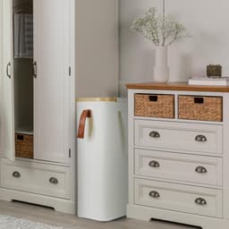 Ruimtebesparende wasmand - 52 liter - beige - Oxford-stof — thumbnail 2