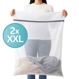 RENALUX Waszak Groot - Wasnet Groot - Set van 2 Stuks - 90cm x 110cm - Waszak Wasmachine - Wit — thumbnail 1