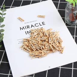 100 stuks wasknijpers - Lichtgewicht en milieuvriendelijk - 25 mm mini houten wasknijpers - Geschikt voor huisdecoratie en foto's — thumbnail 5