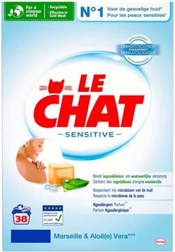 Le Chat Marseille & Aloe Vera Waspoeder (Voordeelverpakking) - 4 x 2.28 kg (152 wasbeurten) — thumbnail 1
