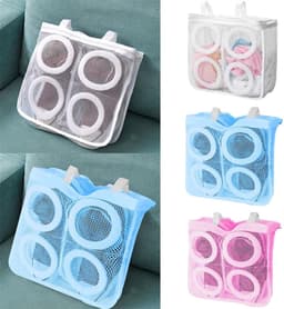 IBBO Shop - Waszak - Wasnet voor Schoenen - 1 stuk - 28x24.5x8 cm - Schoen Wassen - Speciale Zorg Waszak Huishouden - Netje Anti-Vervorming - Multifunctionele waszakje voor lingerie wasnet - Blauw — thumbnail 3