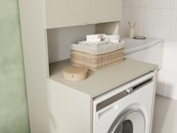Hoge Wasmachinekast voor Boven de Wasmachine en Droger - Badkamer Kast Ruimtebesparend — thumbnail 4