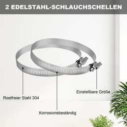 Afvoerslang PVC Aluminium - Flexibele Slang Ventilatiebuis - Lucht Afvoeren - Hoge Temperatuurbestendig - Ø 150mm 3m - Grijs — thumbnail 5