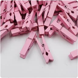 100 Mini Houten Wasknijpers Gekleurd - Decoratie Clips voor Foto's, Kaarten en Knutselen — thumbnail 1