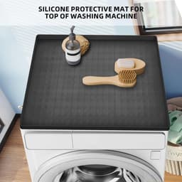 Unyqoos® Zwarte siliconen mat voor vloerbescherming onder koelkast en wasmachine — thumbnail 4