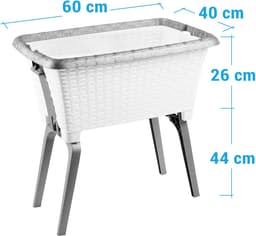 Unyqoos® Inklapbare plastic wasmand met automatische standaard en moderne uitstraling — thumbnail 3