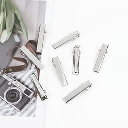 Set van 100 kleine zilveren eendenbek haarspeldjes en clips voor vrouwen en meisjes — thumbnail 5